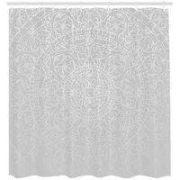 ABAKUHAUS Duschvorhang 175 x 220 cm grau und weiß