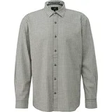 QS Karohemd Regular Fit grün/weiß S