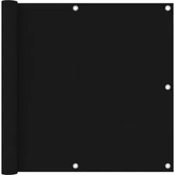 vidaXL Balkon-Sichtschutz Schwarz 90x600 cm Oxford-Gewebe