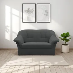 2-Sitzer DOMO COLLECTION "Pegnitz", grau, B:155cm H:82cm T:82cm, 100% Polyester, Sofas
