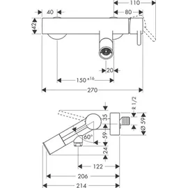 Hansgrohe Axor Starck Einhandwannenmischer DN 15 (10411000)