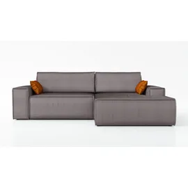 mebloland Ecksofa TOR mit Schlaffunktion. Farbe: Ash. - Grau