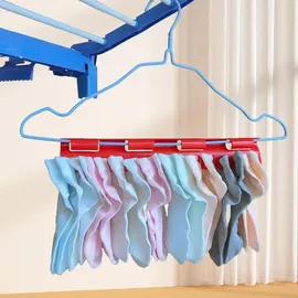 rpstrading 4 Stück Sockentrockner Wäscheständer,Winddicht Trockengestell,Kunststoff Aufhänger für Socken, Unterwäsche, Kleine Kleidung