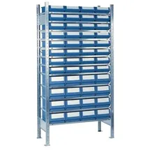 NORDWEST Handel AG Lager Steckregal H2000xB1000xT300mm Grundregal 12 Stahlböden 32 x 2,16 x 3