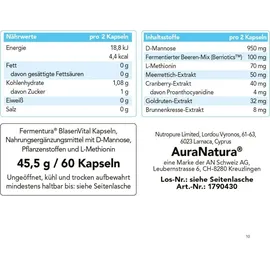 Pharmatura GmbH & Co. KG Fermentura Blasenvital D-Mannose Kapseln 60 St.