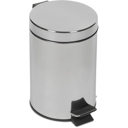 FRICOSMOS Edelstahl-Abfalleimer weiß 5L mit Pedal