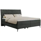 MKS Boxbett, MILEN 160/200 Dunkelgrau Struktur - H3