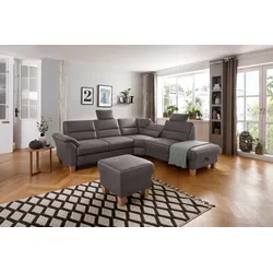 Kopfstütze HOME AFFAIRE "Soleo", grau (anthrazit), B:52cm H:22cm T:11cm, Luxus-Microfaser ALTARA NUBUCK (100% Polyester), Struktur (100% Polyester), Luxus-Microfaser Lederoptik (100% Polyester), Polsterauflagen, passend zum Ecksofa "Soleo"
