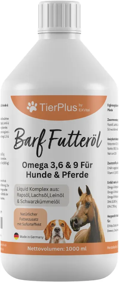 TierPlus Barf Futteröl für Hunde & Pferde