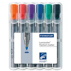 STAEDTLER Lumocolor Flipchart-Marker farbsortiert 2,0 mm, 6 St.