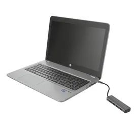 Trust Halyx USB-C 4 Port USB Hub Grau