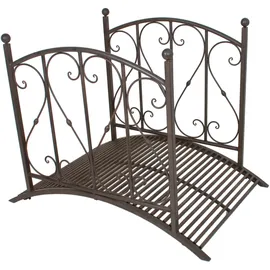 Garden Pleasure Gartenbrücke 136 x 91 cm Dunkelbraun/Metall