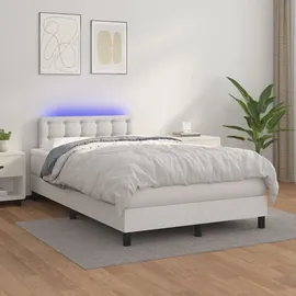 vidaXL Boxspringbett 120 x 200 cm Weiß
