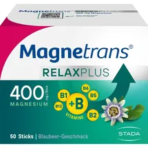STADA RelaxPlus 400 mg Magnesium Direktgranulat-Sticks mit Blaubeergeschmack 50 Sticks