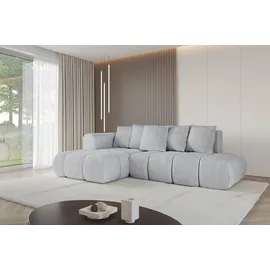 altdecor Ecksofa Cord 2-Sitzer Grau