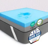 2-in-1 Komfort Topper 200x200cm - Duo Matratzen-Topper mit Gel-Memory-Schaum, Mesh-Seiten & Elastikbändern – Ideal für Seiten-, Rücken & Bauch...