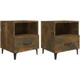vidaXL Nachtschrank 2 Stk. 3500 x 0 x 2450 cm Braun