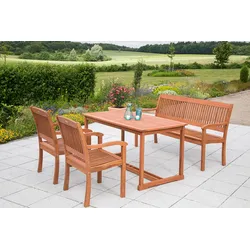Garten-Essgruppe MERXX "Maracaibo", rot (rotbraun), Sitzmöbel-Sets