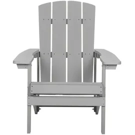 Beliani Gartenstuhl 75 x 88 x 75 cm hellgrau 1 St.