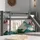 M&S Halbhochbett Pino 90 x 200 cm Kiefer massiv grau lackiert