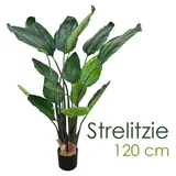 Decovego Kunstpflanze Strelitzie, Paradiesvogelblume, im Topf, Höhe 120 cm