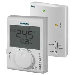 Siemens S55770T380 Raumthermostat-Funkset mit Tagesschaltuhr 24 Stunden (Sender und Empfänger)