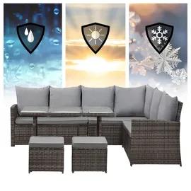 Svita Monroe Loungeset Polyrattan braun