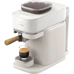 PHILIPS BAR302/20 Baristina Espressomaschine Weiss/Eschenholz