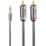 Lindy Audiokabel Cromo Line 3,5mm Klinken-Stecker / 2x Cinch-Stecker 5,0m (35336)