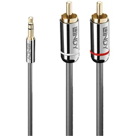 Lindy Audiokabel Cromo Line 3,5mm Klinken-Stecker / 2x Cinch-Stecker 5,0m (35336)