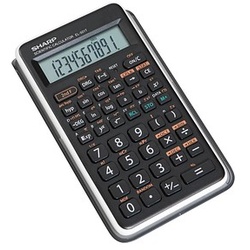 SHARP EL-501T Wissenschaftlicher Taschenrechner schwarz/weiß