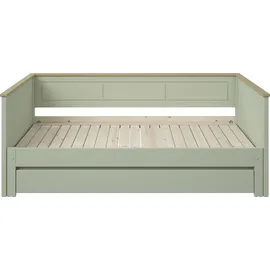 OTTO home Schubkasten OTTO HOME "ERIK " nur passend zum Daybed "ERIK", grün (olivegrün), B:185cm H:20,4cm T:64,3cm, Massivholz, Schubladen, Schubkasten, massive Kiefer, auf Rollen
