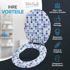 Sanilo WC-Sitz Mosaik Blau