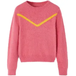 Kinderpullover Gestrickt Altrosa 128