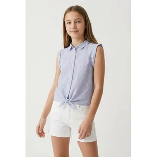 NAME IT Bluse 'Femma' - Blau,Weiß - 122/128