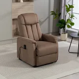 Duo Collection TV-Sessel Delphi Mikrofaser 73 x 113 x 96 cm Braun mit elektrischer Aufstehhilfe