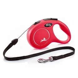 FLEXI New Classic Leine Größe S Schnur / bis zu 12 kg 8 m rot