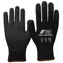 NITRAS SNOW FIGHTER Arbeitshandschuh, Winterhandschuh - Nylon, schwarz, Gr. 11