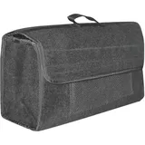 Eufab 21023 Kofferraumtasche, Nadelfilz 50 x 15 x 22 cm, Anthrazit, Klettverschluss