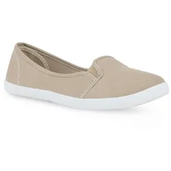 Damen Slip Ons in Khaki