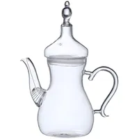 wueiooskj Teekanne aus losen arabischen Gläsern, 1000 ml, hitzebeständig, klares Glas mit Deckel, großes Fassungsvermögen, hochwertiges Borosilikatglas