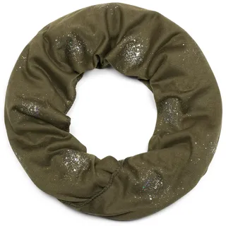 Stylebreaker Loop "Loop Schal mit Glitzer und Pailletten Punkte", Damen, grün (oliv), Obermaterial: 50% Viskose CV. 50% Polyester PES., Modisch, Modetücher Loop