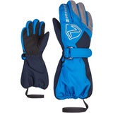 Ziener Unisex Baby Lauro Ski-Handschuhe/Winter | wasserdicht Lange Stulpe reflektierend, persian blue.dark navy, 128