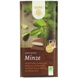 GEPA Zartbitter Minze Schokolade bio
