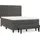 vidaXL Boxspringbett mit Matratze Dunkelgrau 140x200 cm Samt