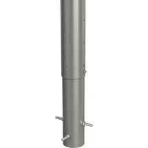 Biohort Sichtschutzelement 40 x 142 cm Grau Metall
