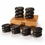 MASTER MASSAGE EQUIPMENT Master Massage Hot Stone Heiße Massagesteine in dekorativer Bambumskiste 18 St