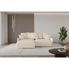altdecor Ecksofa Cord 2-Sitzer Beige