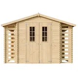 TIMBELA Gartenhaus 3,28 x 2,06 m Beige