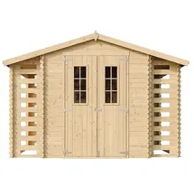 TIMBELA Gartenhaus 3,28 x 2,06 m Beige